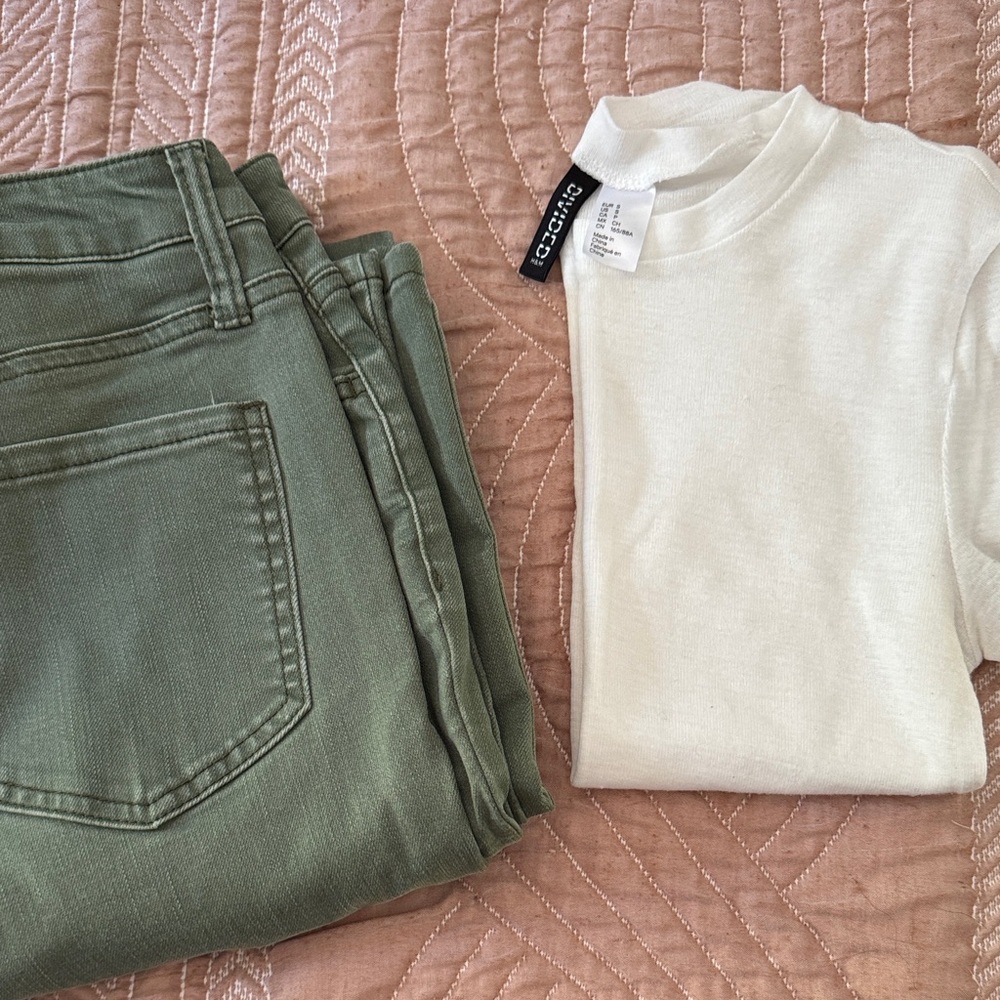 Divided Green Flare & Wide Leg Jeans